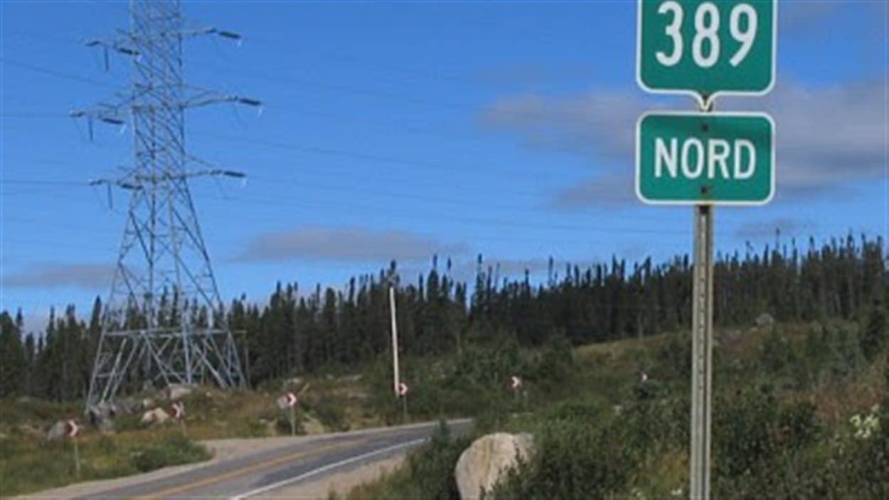 La route 389 relie Baie-Comeau et Fermont