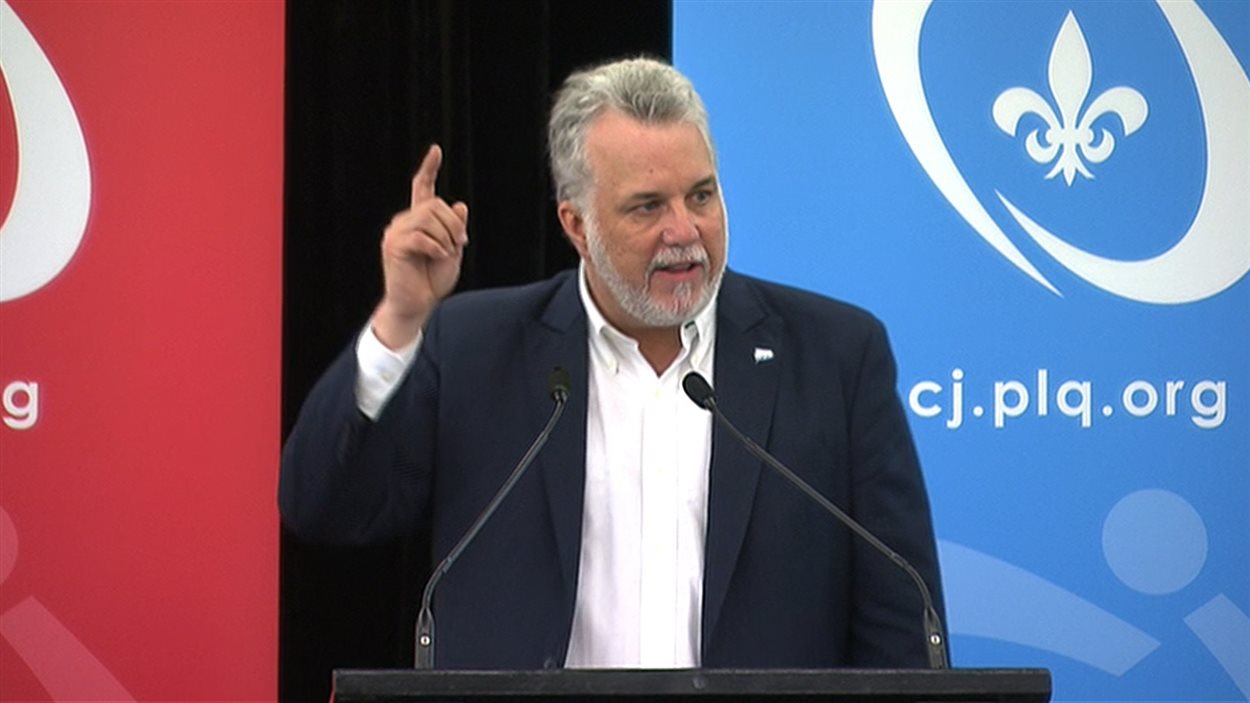 Le premier ministre du Québec, Philippe Couillard, à Shawinigan, le 16 août