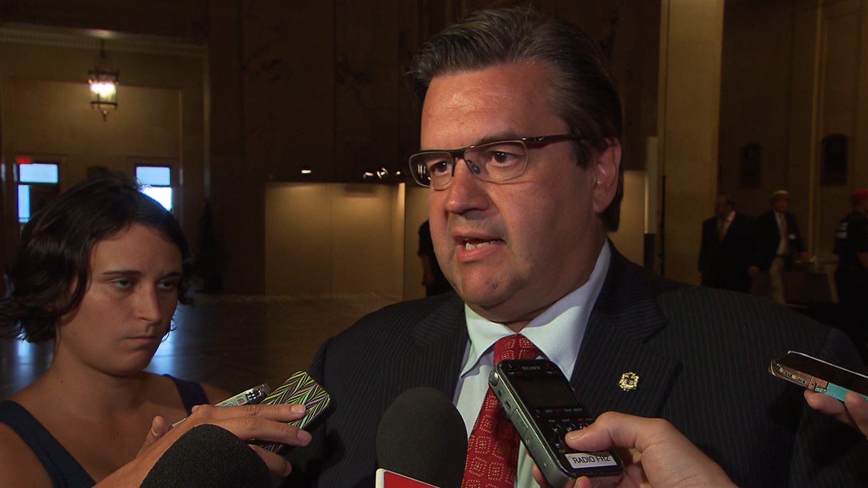 Le maire de Montréal, Denis Coderre, à l'hôtel de ville, le 18 août