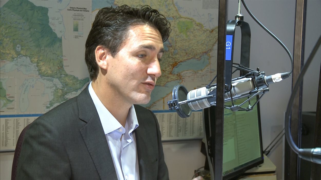 Justin Trudeau, en entrevue à l'émission Le Matin du Nord.