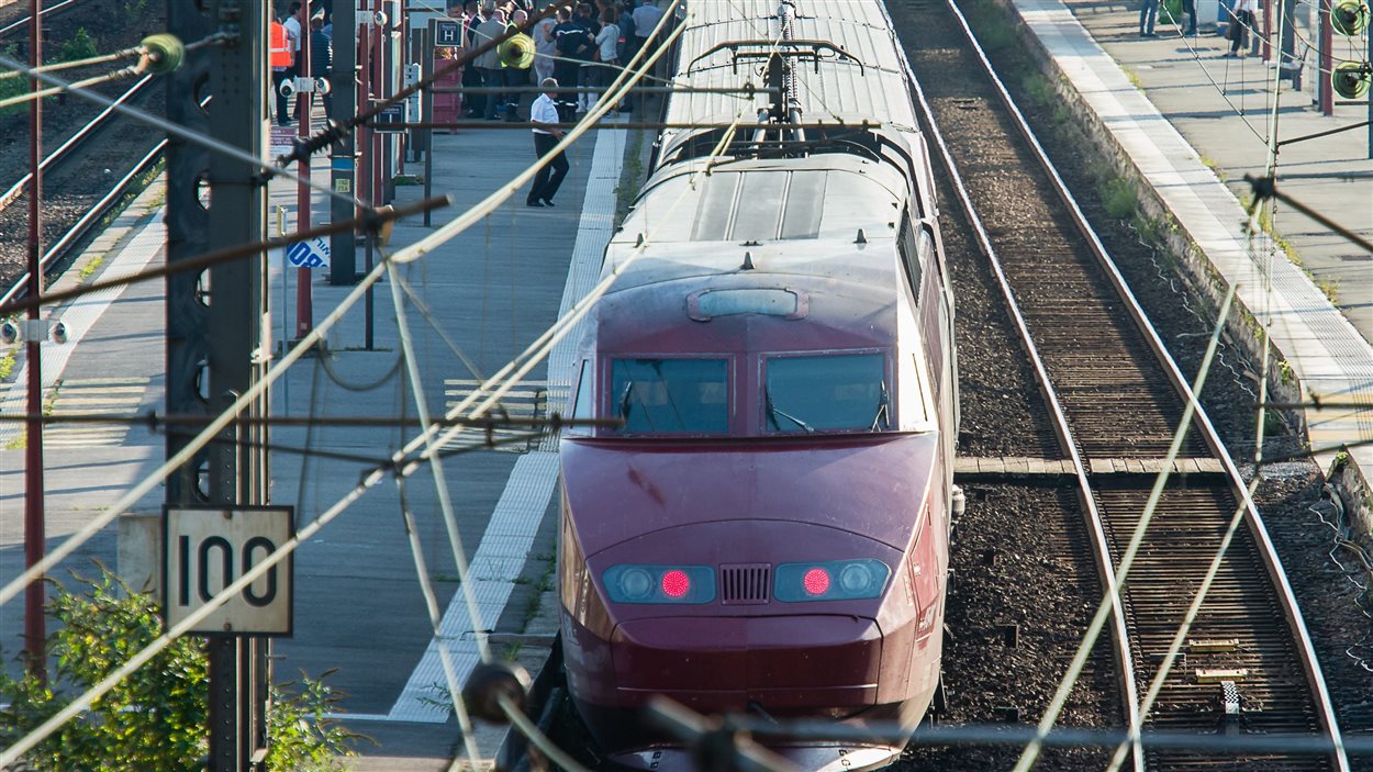 Le train Thalys à la gare d'Arras, le 21 août.