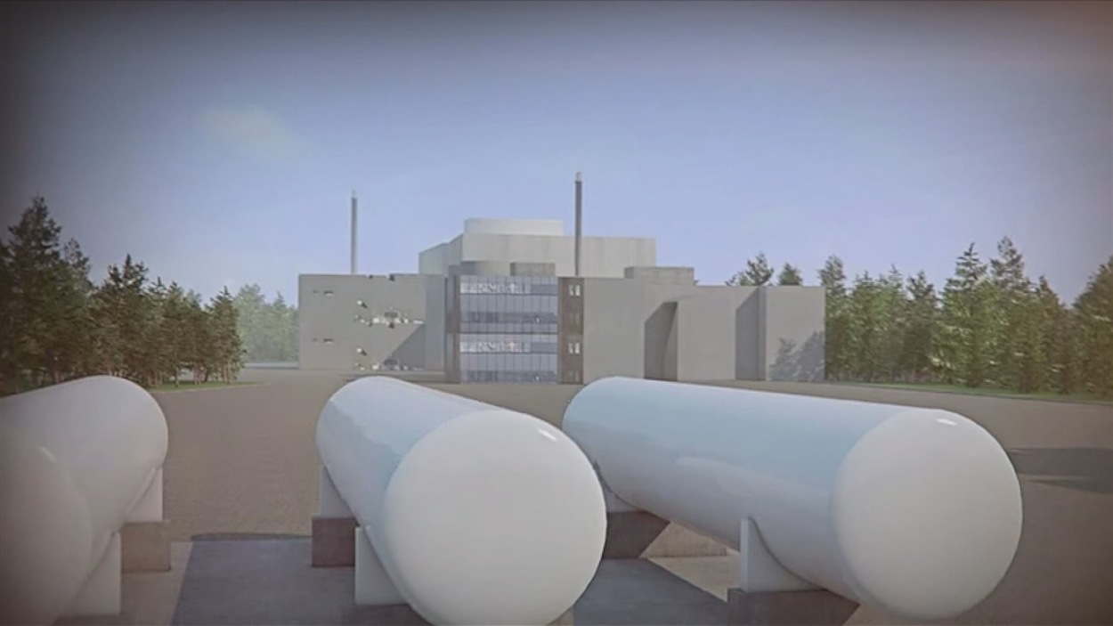 Maquette de l'usine de Stolt LNGaz dans une vidéo promotionnelle de l'entreprise