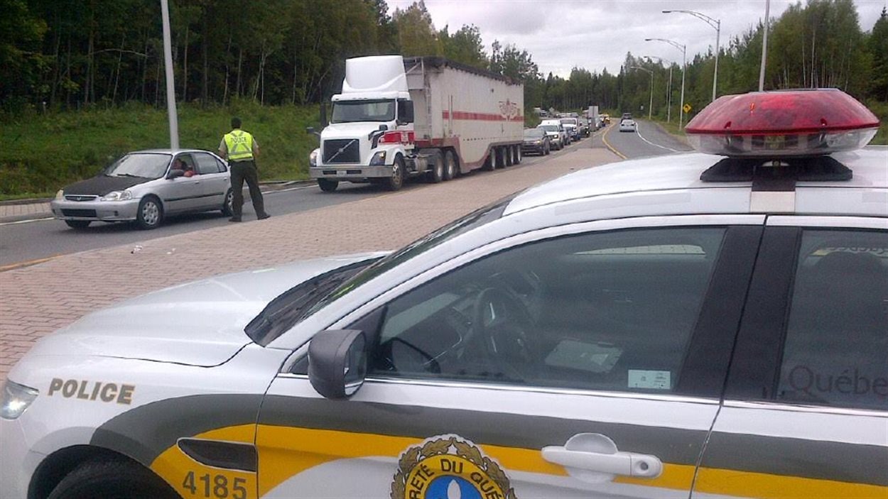 Opération routière pour distribuer de l'information au sujet de la disparition de Jean-Paul Pelletier
