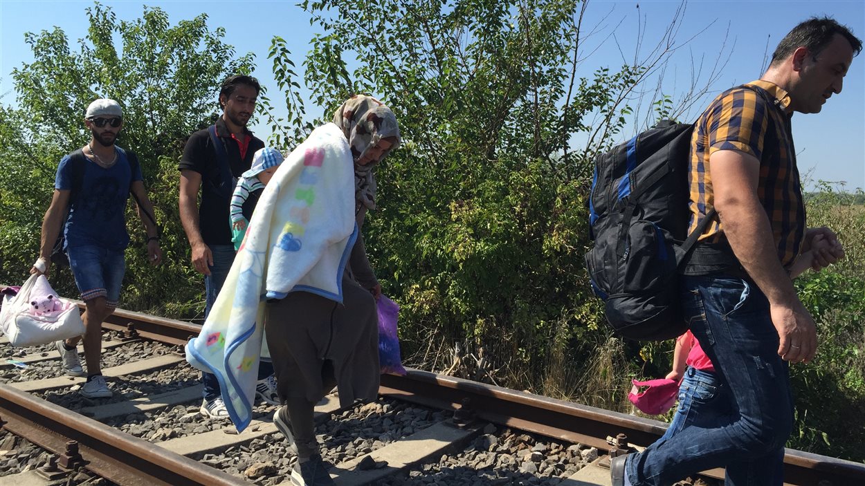 Des migrants en Hongrie