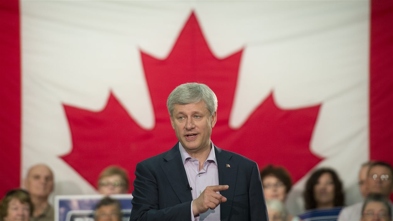 Le chef conservateur Stephen Harper, le jeudi 10 septembre, à New Annan, à l'Île-du-Prince-Édouard