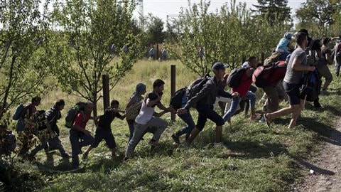 Migrants à Tovarnik en Croatie