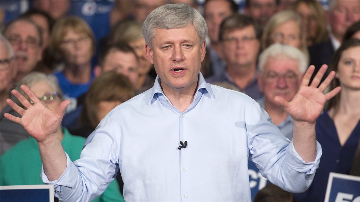 Stephen Harper, le lundi 21 septembre, à Peterborough, en Ontario