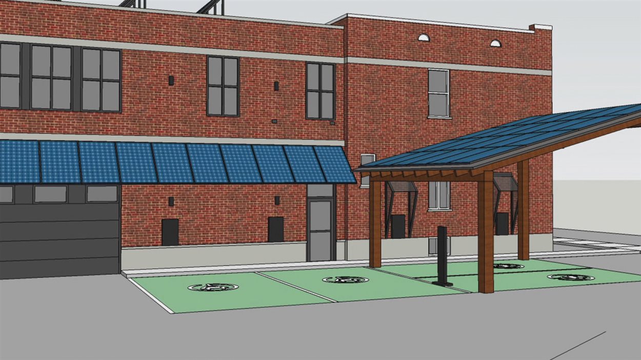 Les plans de la station de recharge de Sylvain Juteau