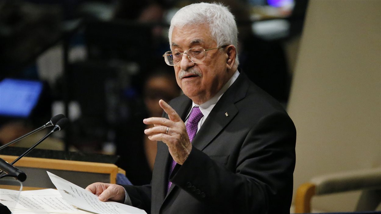 Le président de l'Autorité palestinienne Mahmoud Abbas à la tribune des Nations unies à New York.