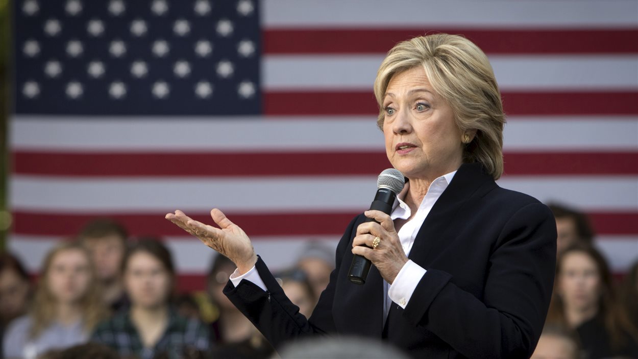 La candidate à l'investiture démocrate Hillary Clinton.