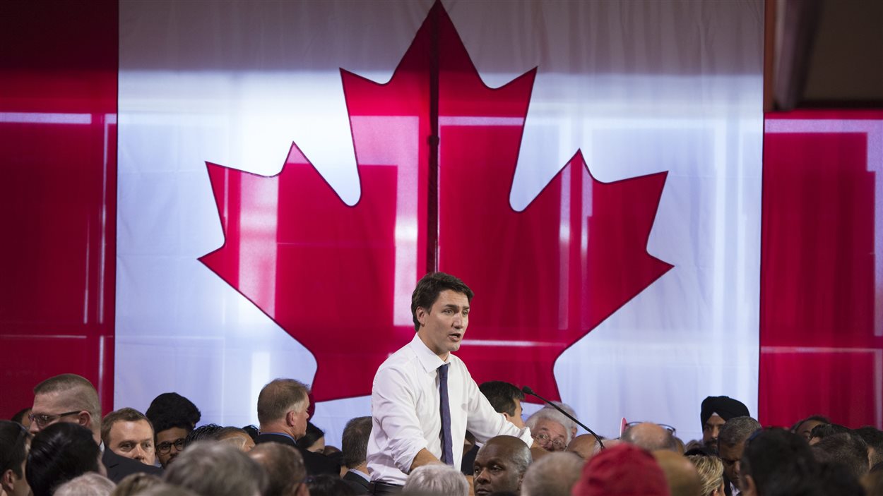 Justin Trudeau était à Nepean, dans la région de la capitale fédérale.