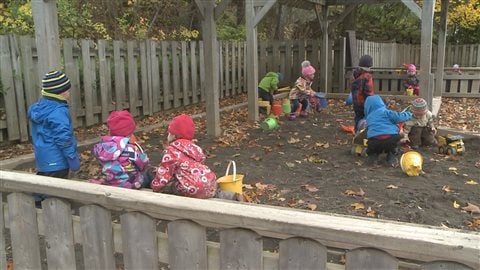Des enfants au Centre de la petite enfance de Rivière-du-Loup.