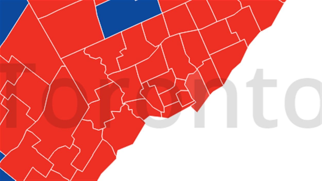 Les libéraux ont raflé Toronto.