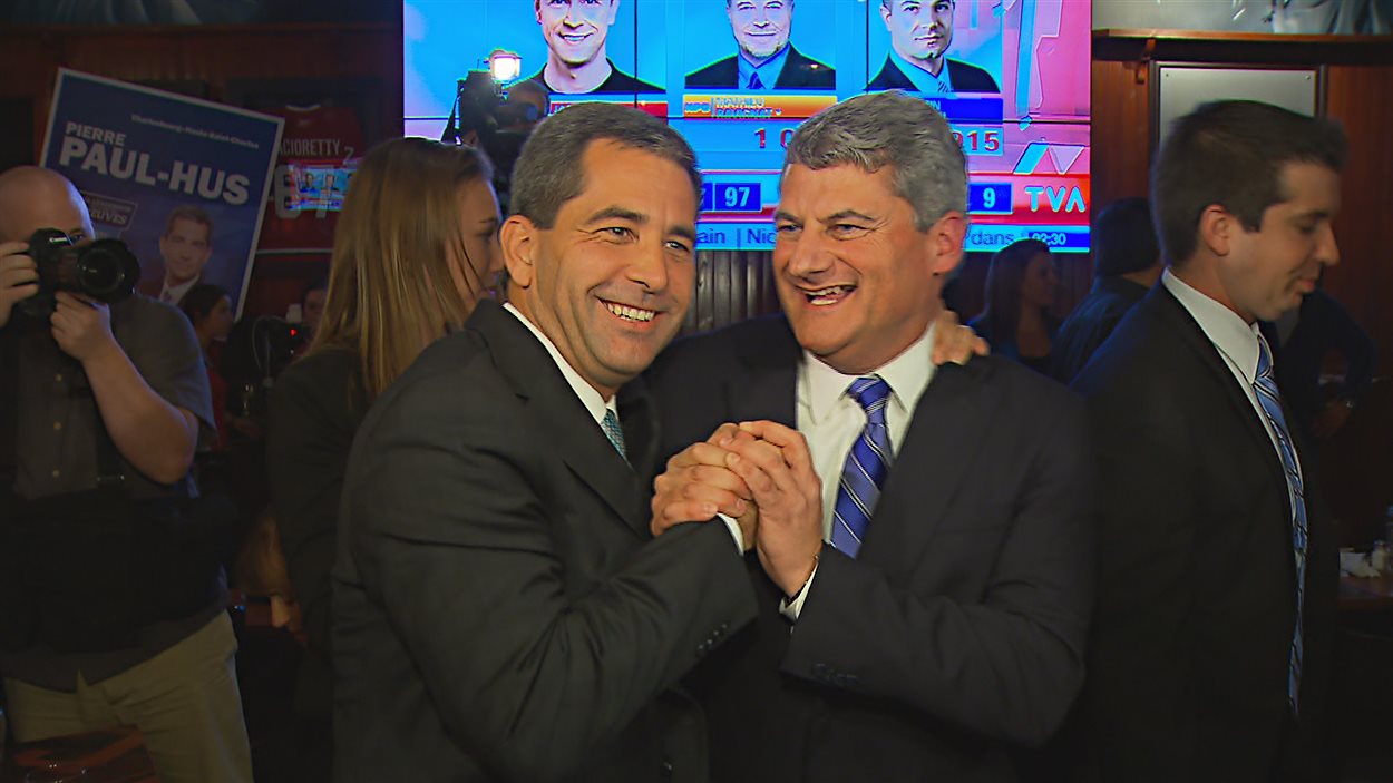 Les conservateurs Pierre Paul-Hus et Gérard Deltell