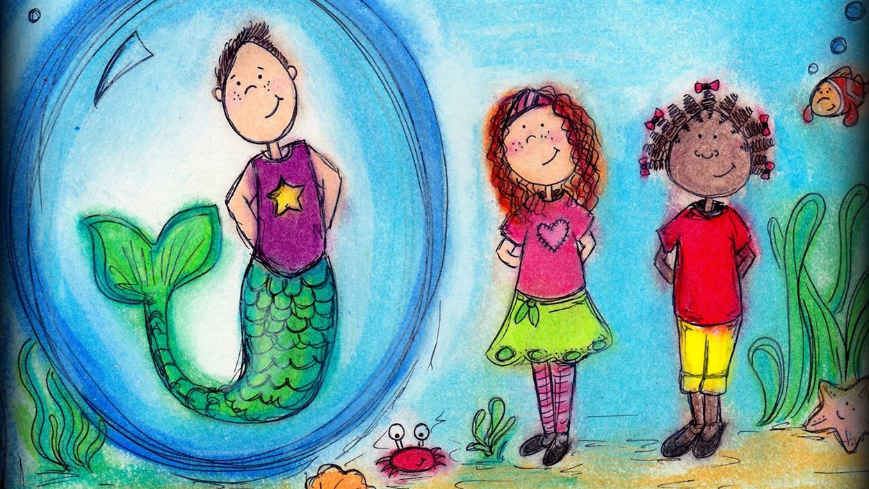« Élie et la sirène », le 5e livre de la série « Le monde d'Élie », coécrit par Mésalie Guimond et Sylvie Morissette.
