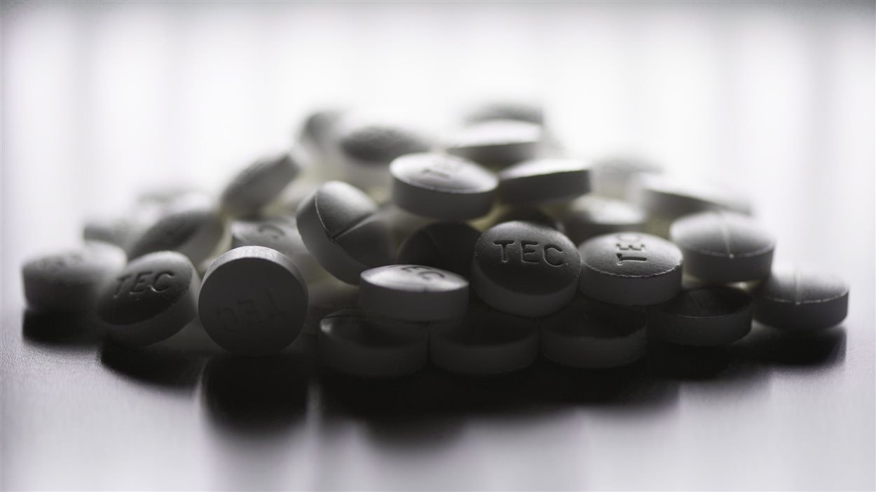 Des comprimés d'analgésiques opioïdes