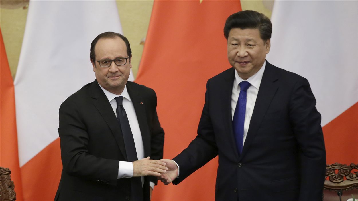 Le président français François Hollande et le président chinois Xi Jinping.