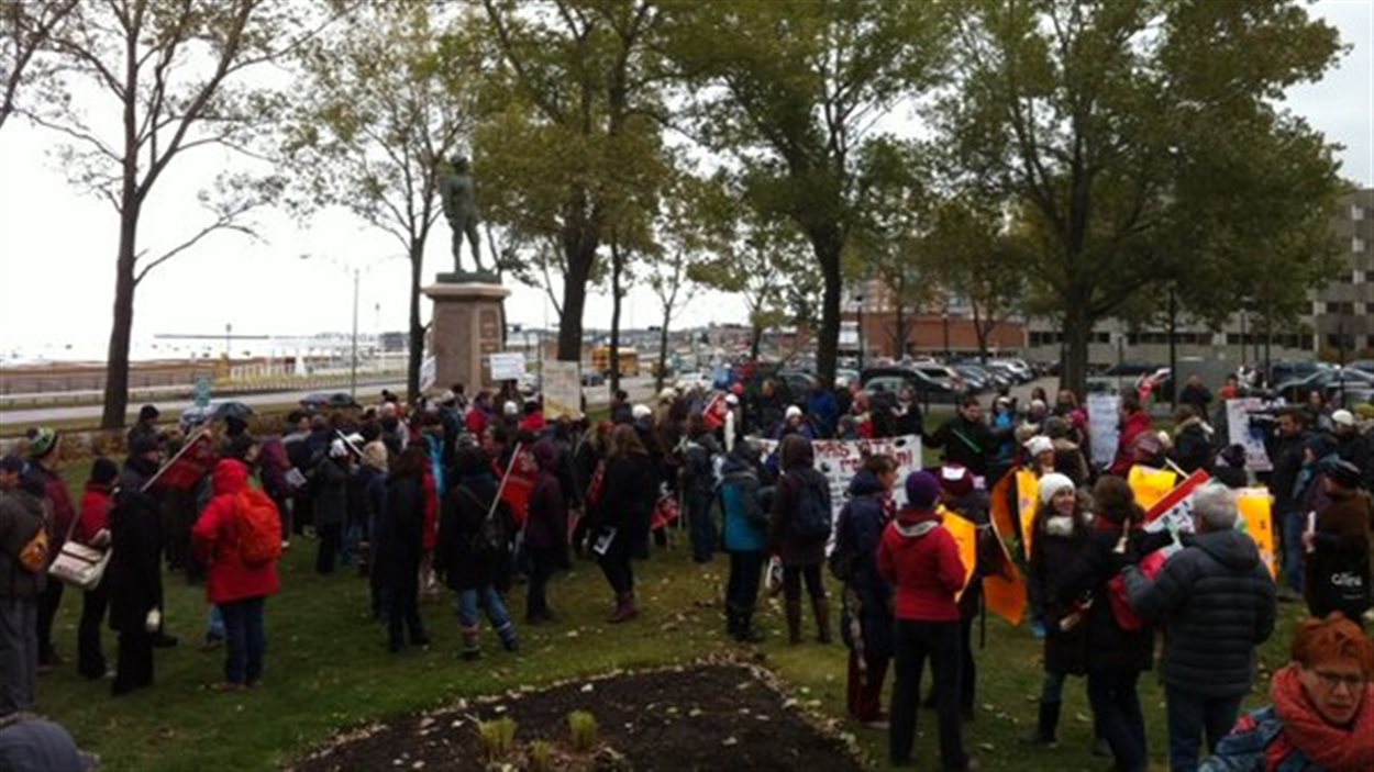 Le rassemblement s'est fait à la Place des anciens Combattants