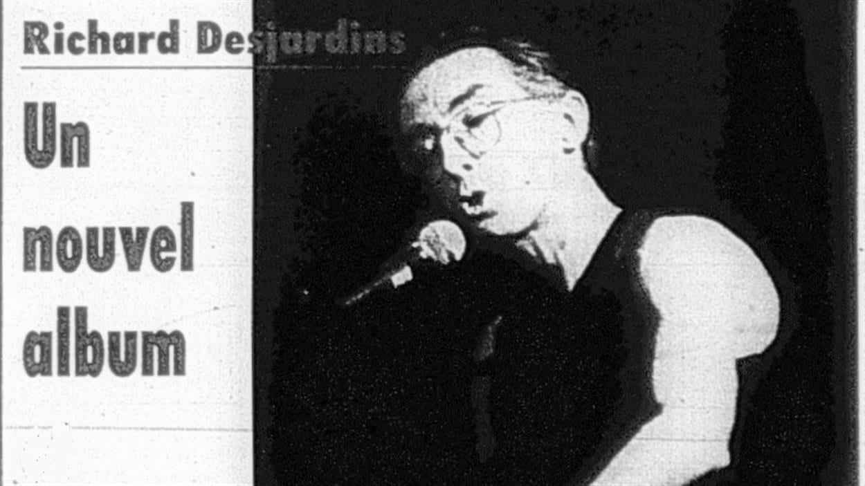 Richard Desjardins en première page du journal la Frontière de Rouyn-Noranda du 16 octobre 1990