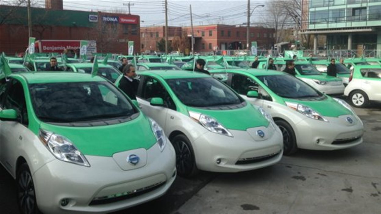 La flotte de taxis électriques Téo