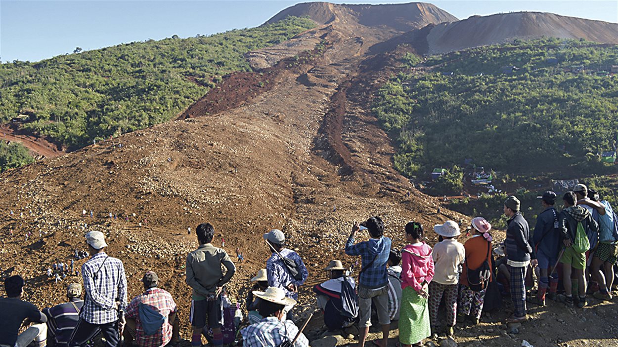 Glissement de terrain au Myanmar