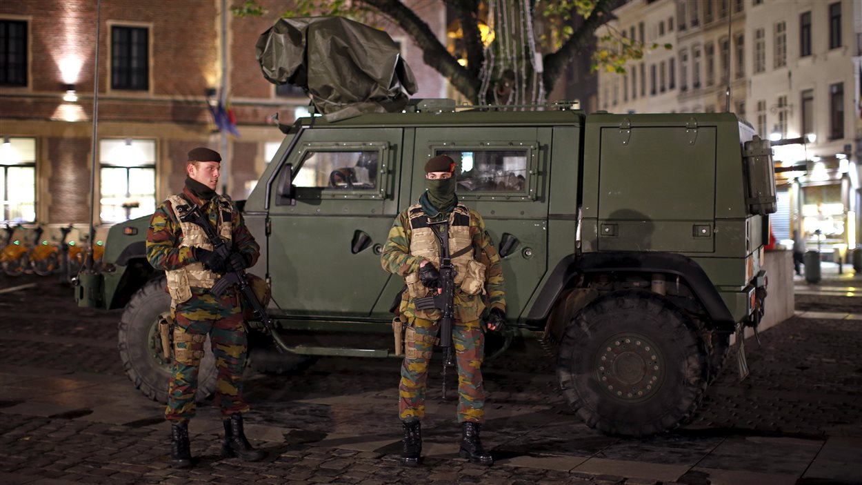 Des soldats à Bruxelles.