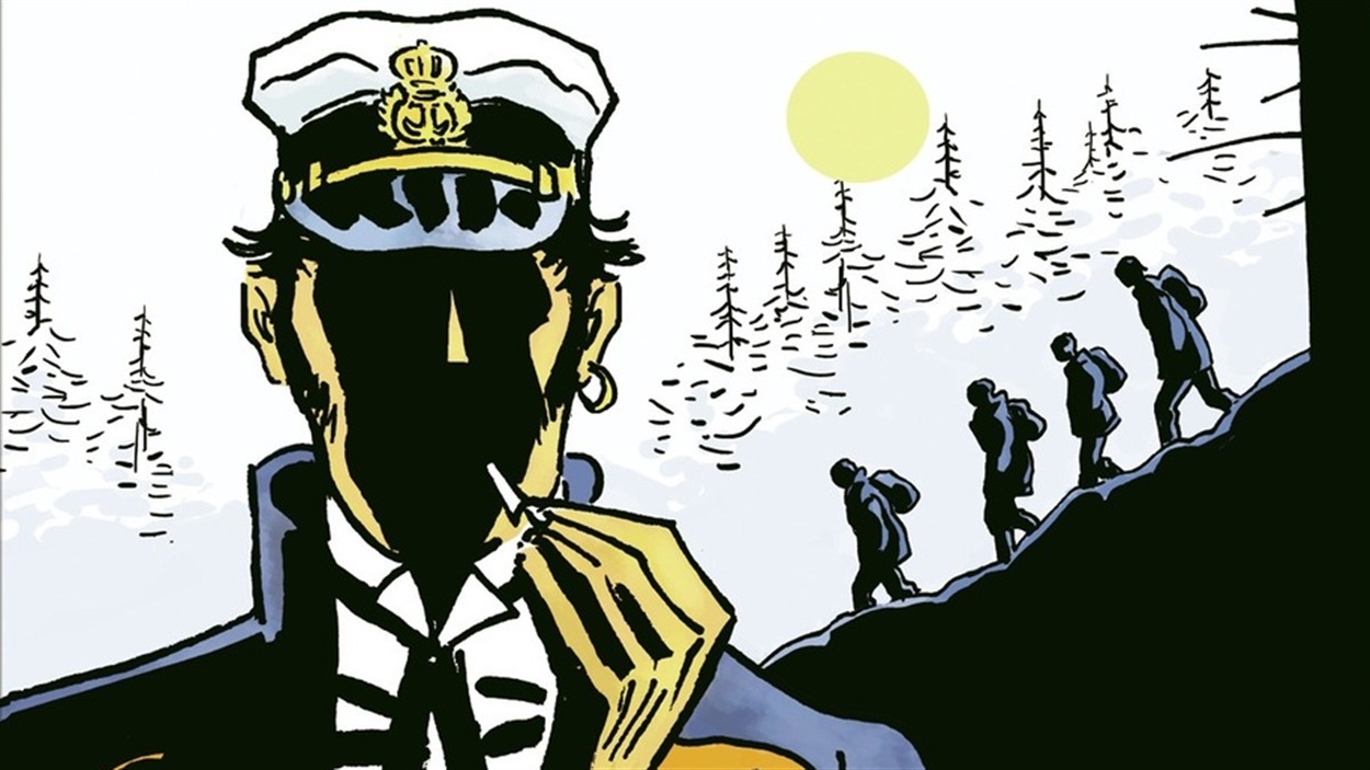 Détail de la couverture du plus récent album de la série Corto Maltese