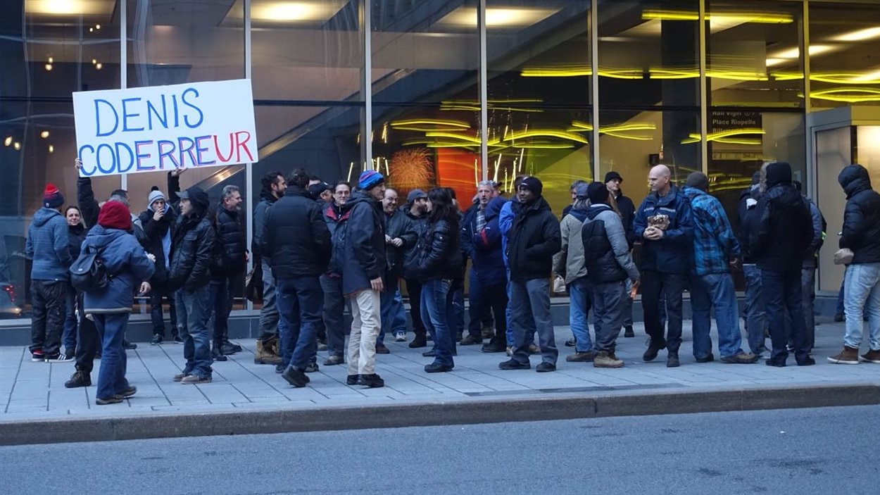 Manifestation des cols bleus de Montréal.