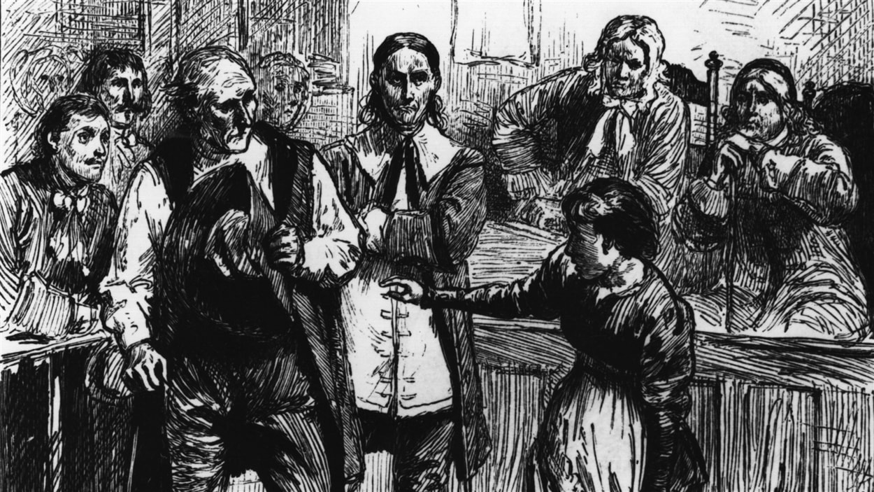 Illustration du procès des sorcières de Salem