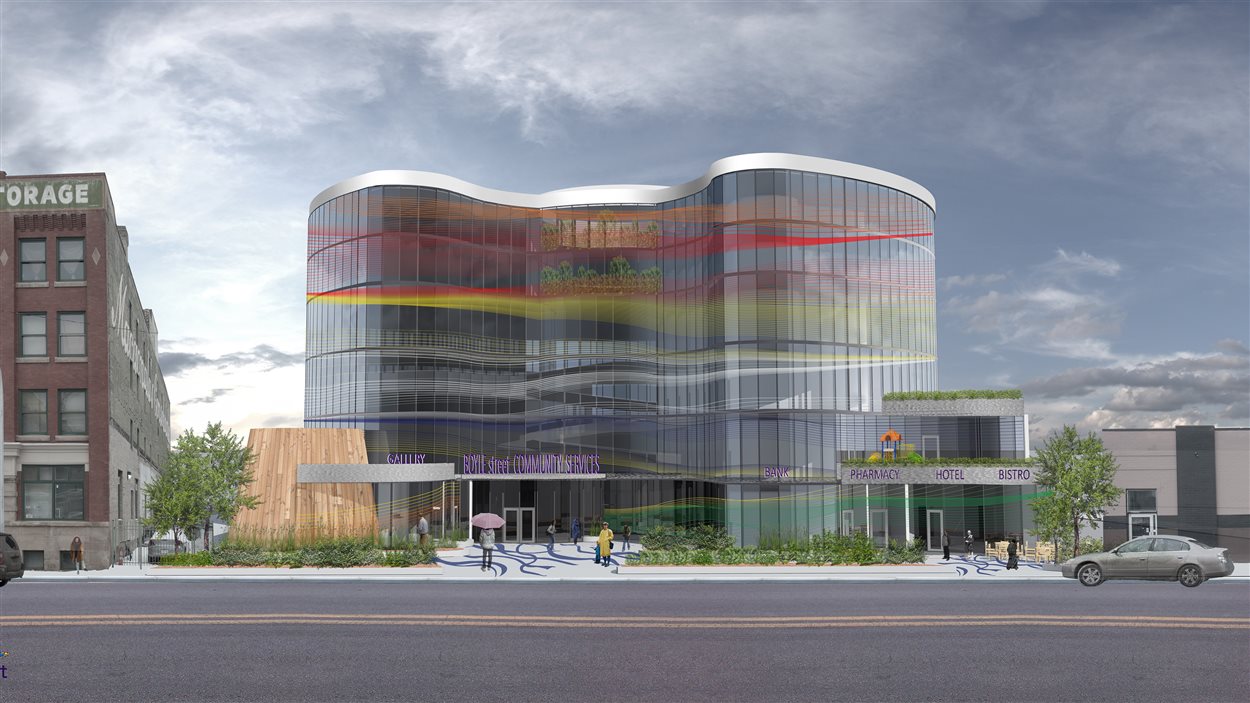 La facade d'un nouveau centre communautaire Boyle Street proposé le 17 décembre.