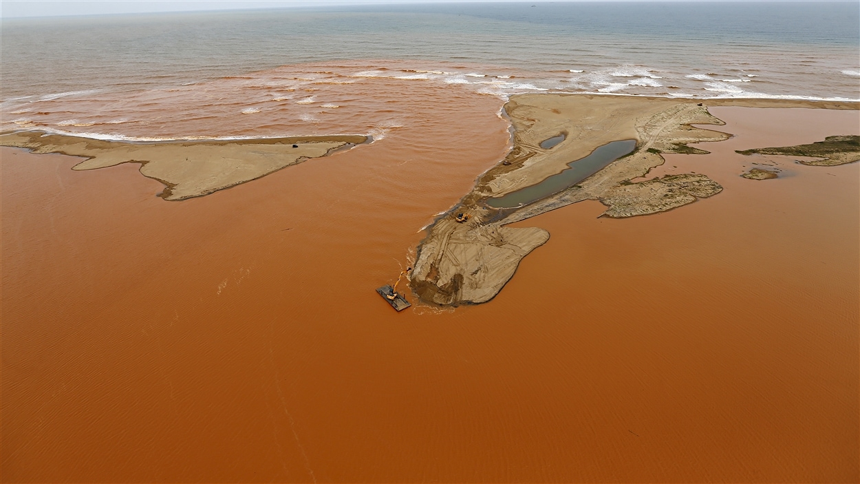 La coulée de boue toxique a particulièrement touché l'embouchure du fleuve Rio Doce au Brésil.