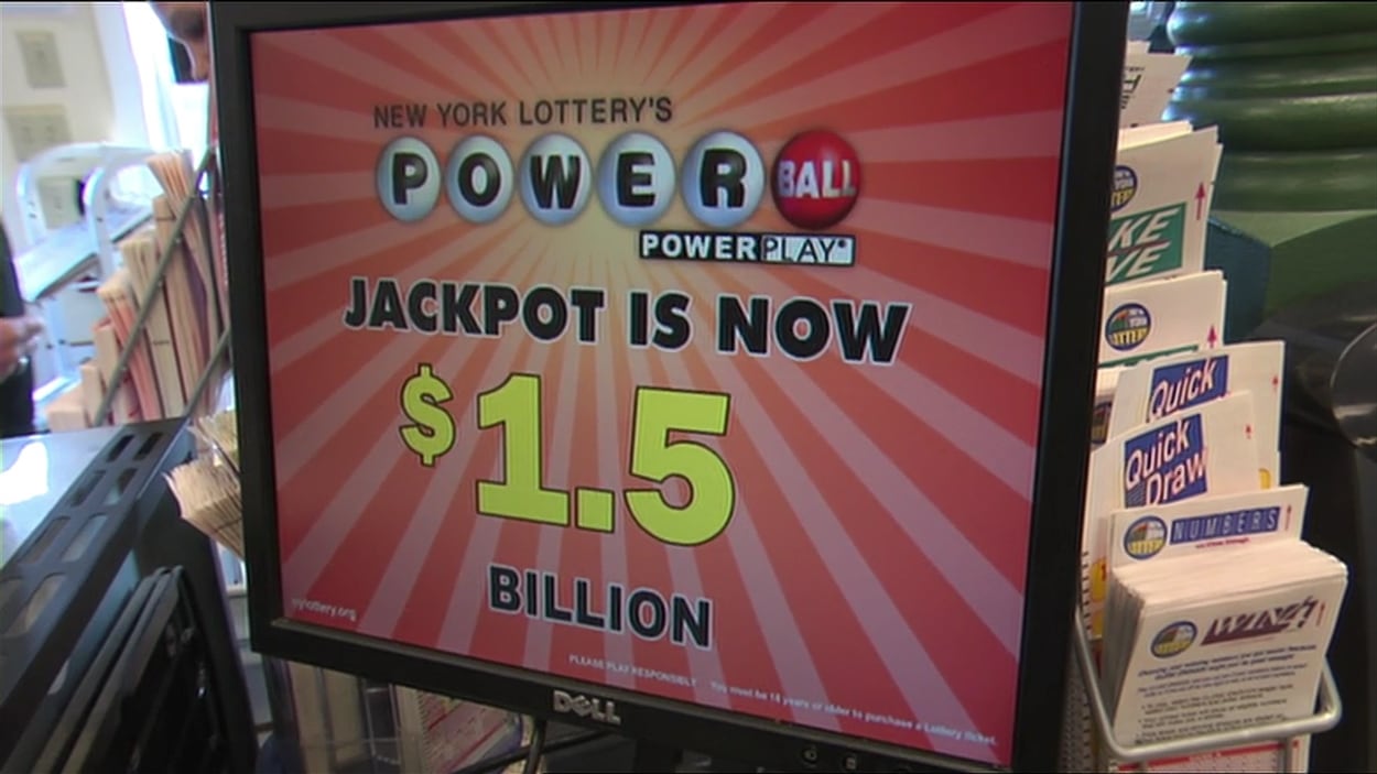 Un point de vente de loterie Power Ball aux États-Unis.