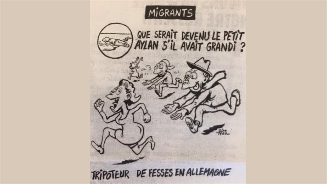 Caricature controversée du dessinateur Riss de Charlie Hebdo.