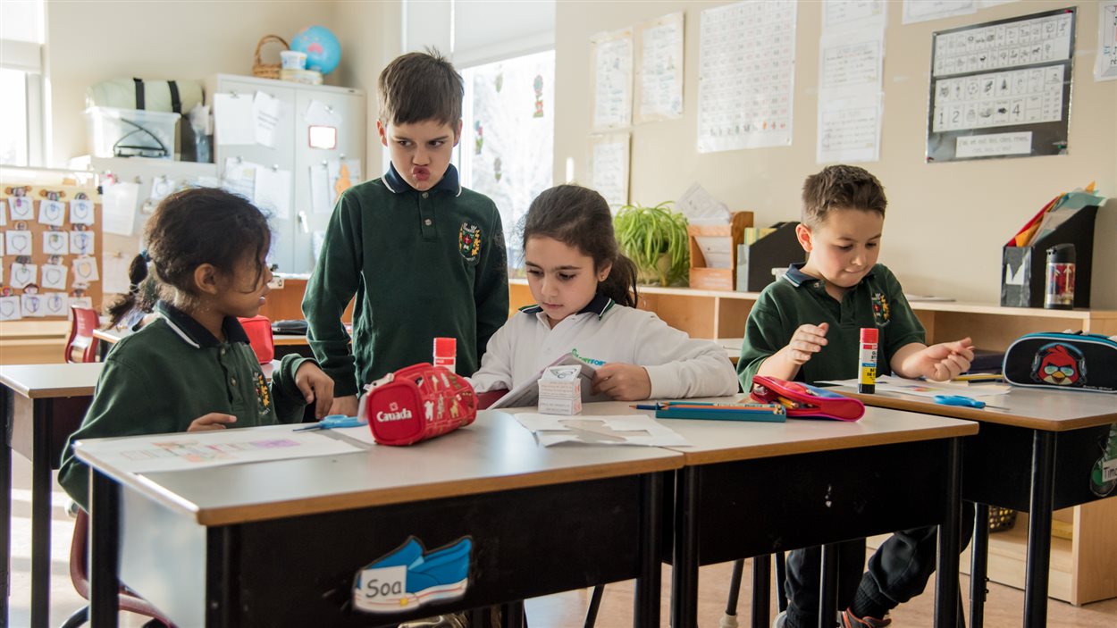 C'était la première journée d'école de Gebran et Katia, deux jeunes réfugiés syriens arrivés à Ottawa la semaine dernière. 