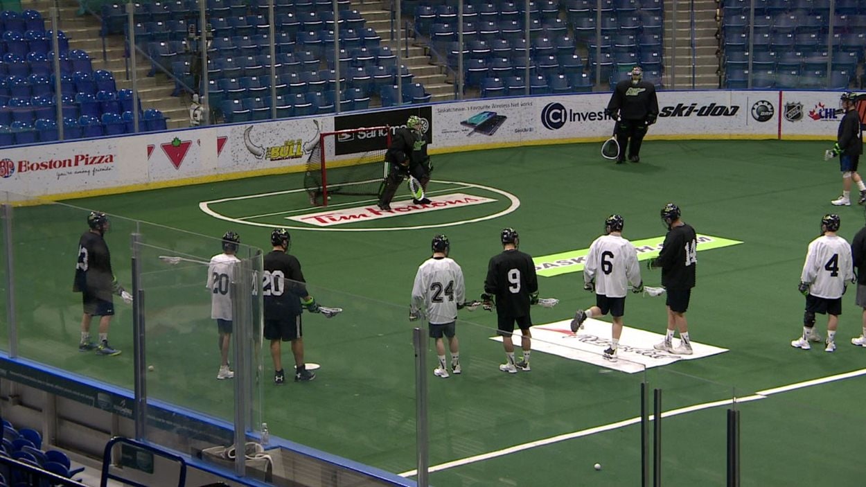 Une séance d'entraînement du Rush de la Saskatchewan