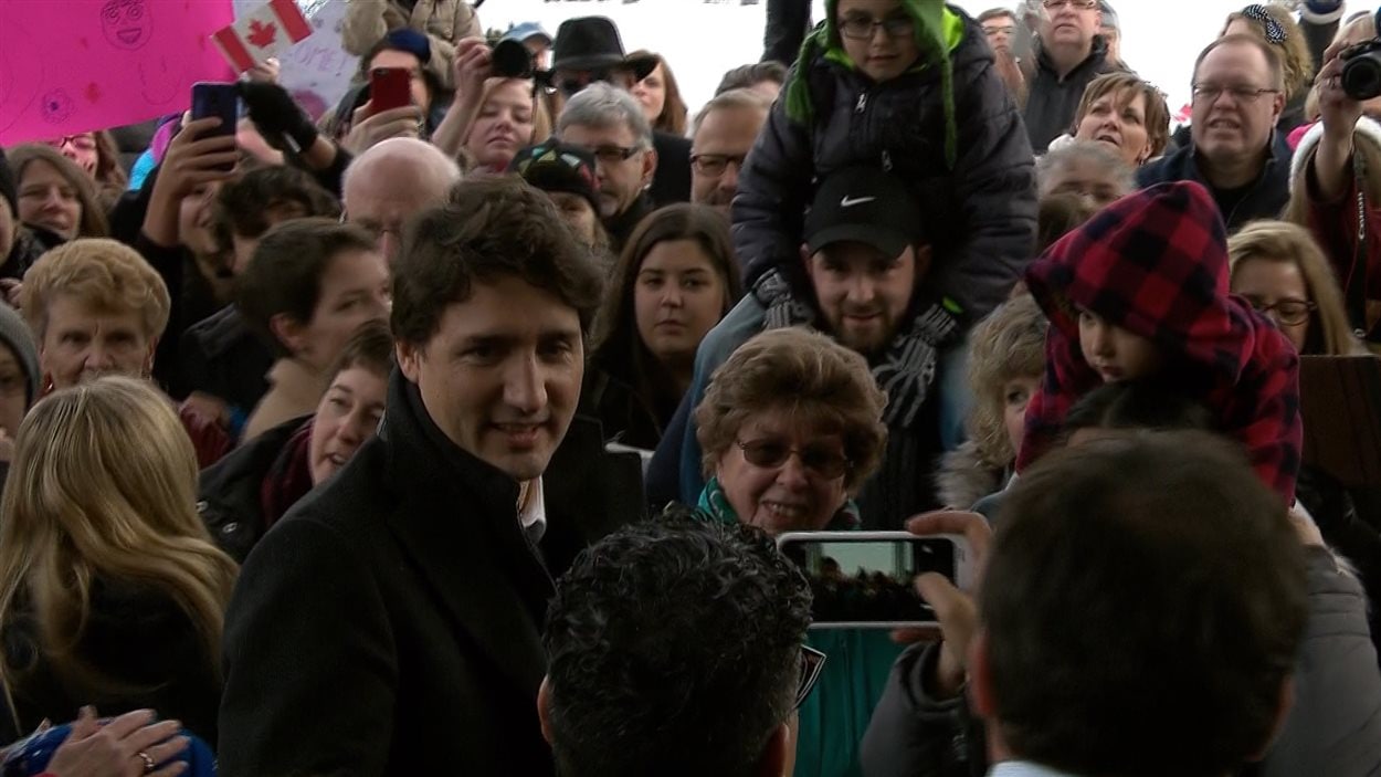Justine Trudeau, à Peterborough, le 17 janvier