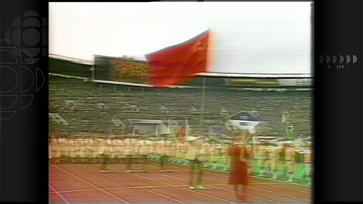 Cérémonie d'ouverture des Jeux olympiques de Moscou en 1980