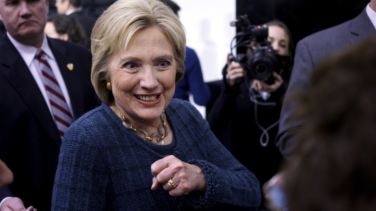 Hillary Clinton en campagne à Cedar Falls, en Iowa.