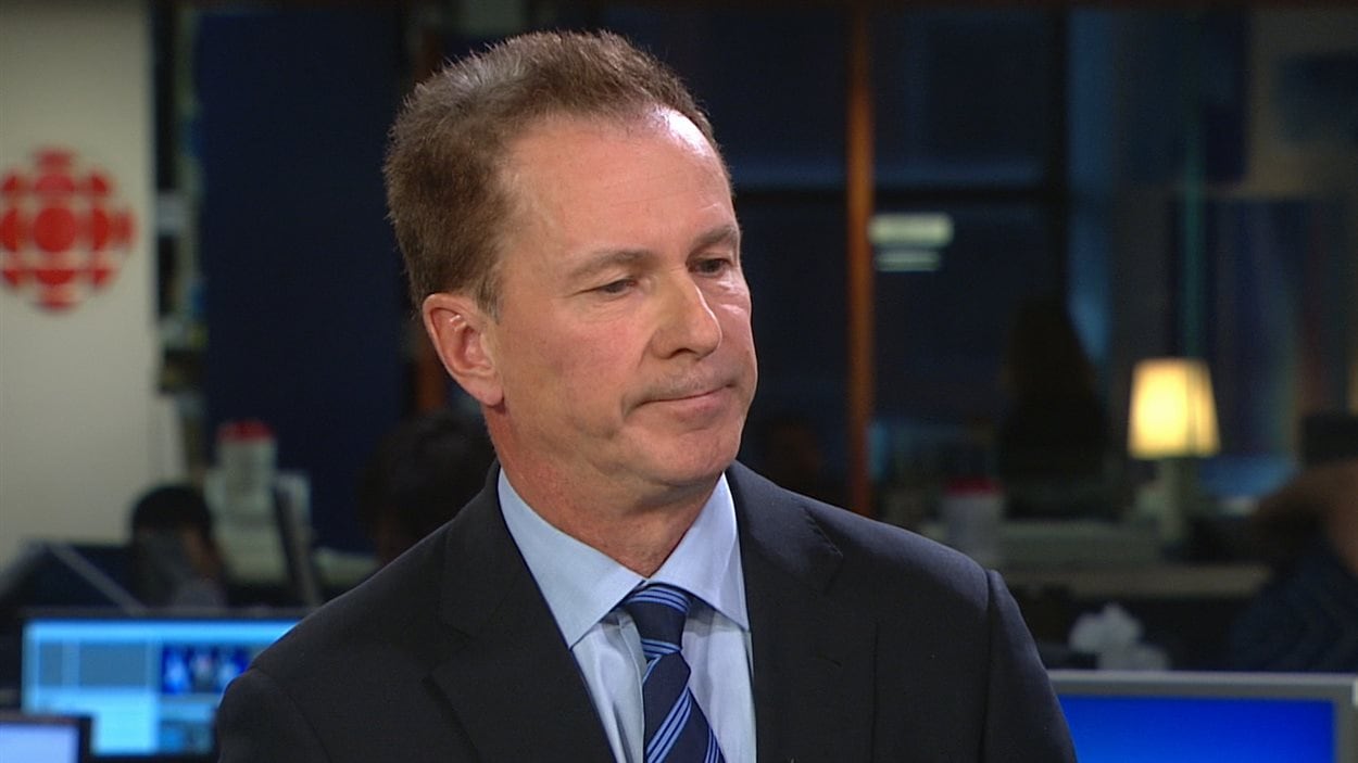 Louis Bergeron, vice-président Québec et Nouveau-Brunswick du projet oléoduc Énergie Est, dans les studios de RDI