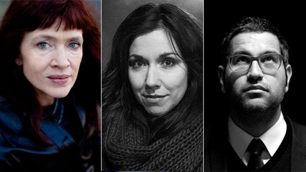 Le jury du Prix de la nouvelle Radio-Canada 2016 : Nancy Huston, Sophie Bienvenu et Alain Farah