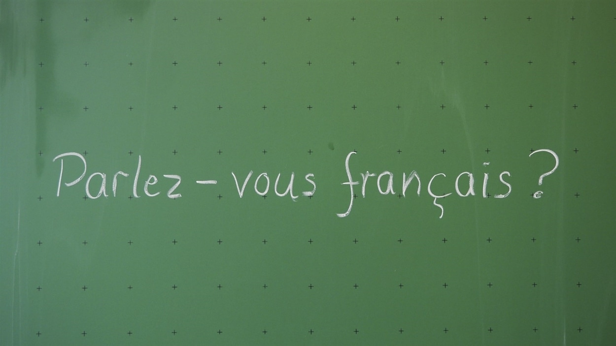 Tableau dans une classe de français