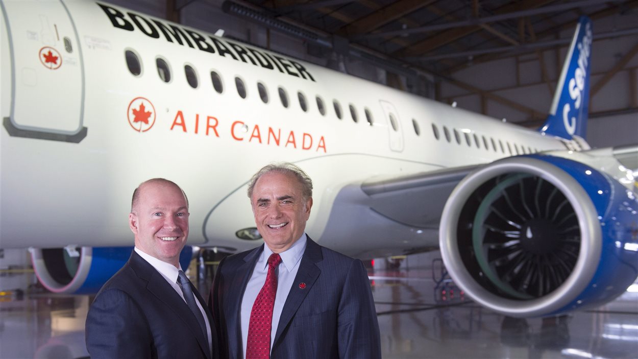 Alain Bellemare, président et chef de la direction de Bombardier, et Calin Rovinescu, président et chef de la direction d'Air Canada