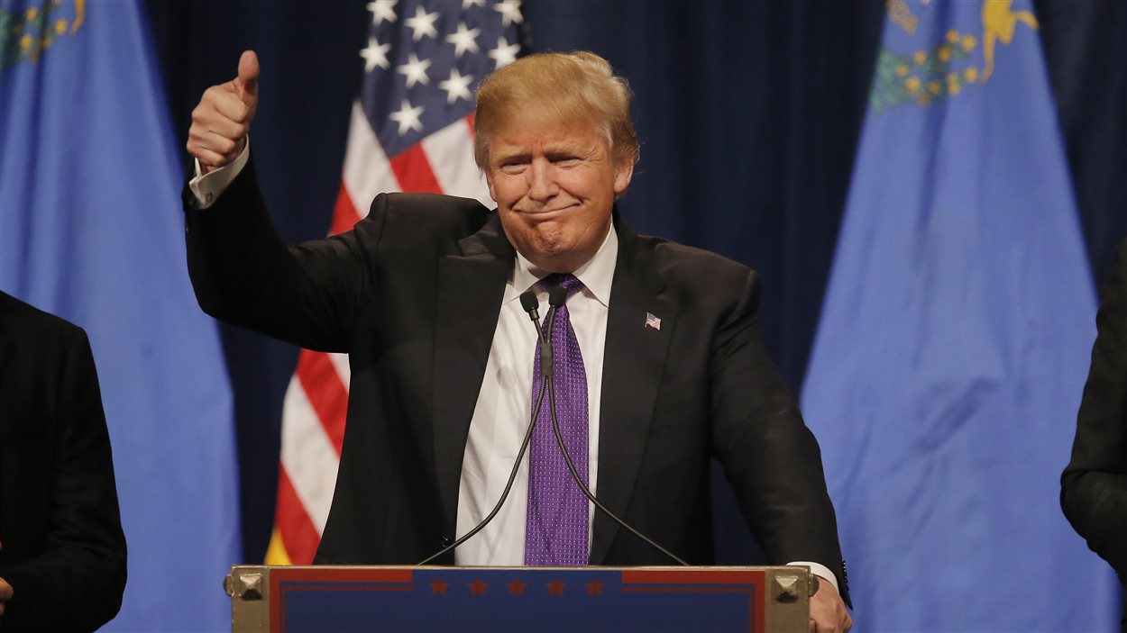 Donald Trump, après avoir remporté le caucus du Nevada, le 23 février 2016