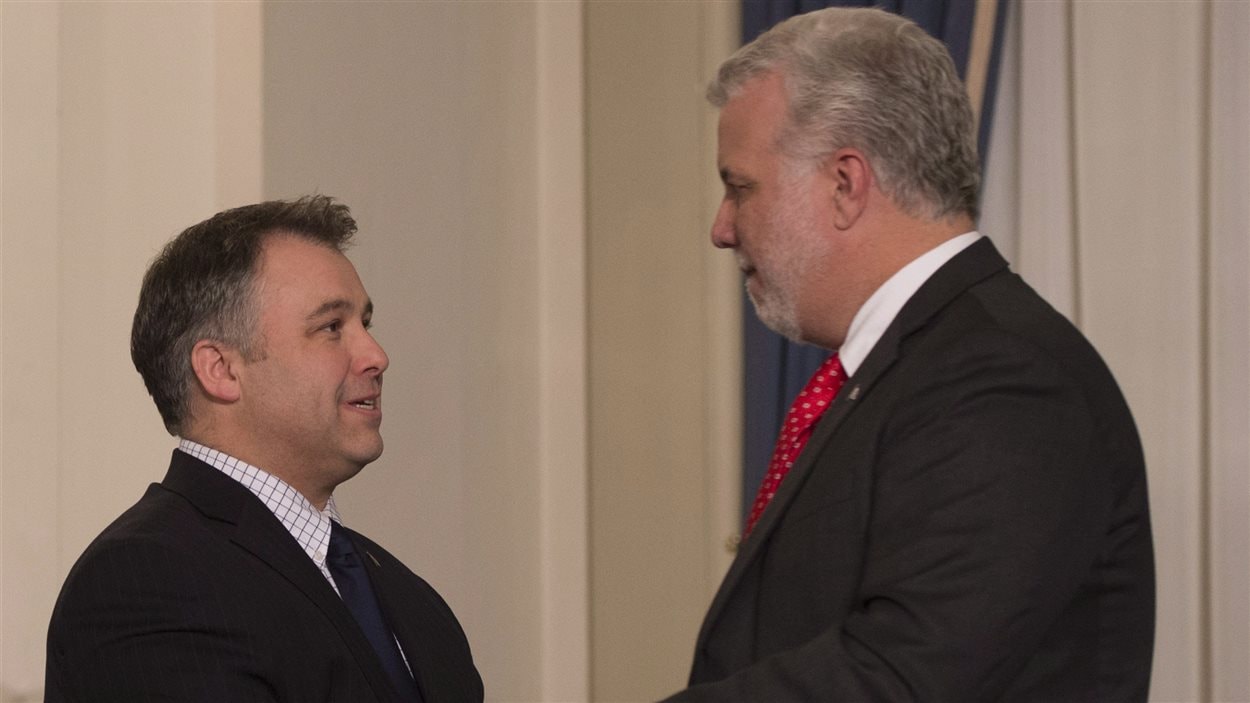 Sébastien Proulx et Philippe Couillard