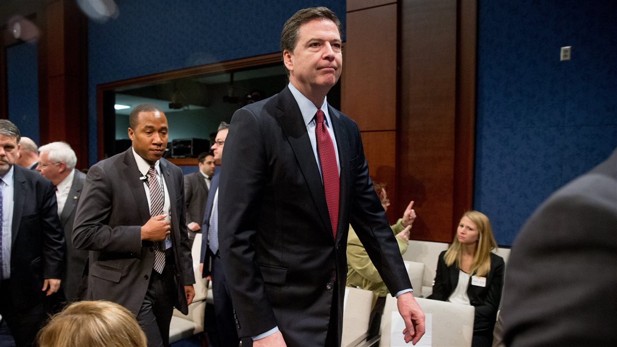 James Comey, le directeur du FBI, après avoir comparu devant une commission de la Chambre des représentants aux États-Unis