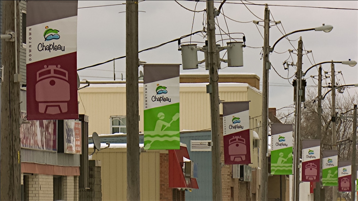 Le centre-ville de Chapleau.