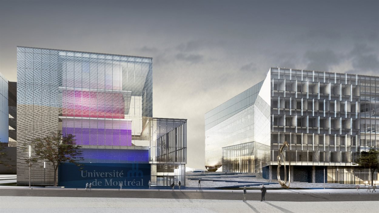 Le futur Complexe des sciences de l'Université de Montréal, tel qu'imaginé par les architectes de NFOE
