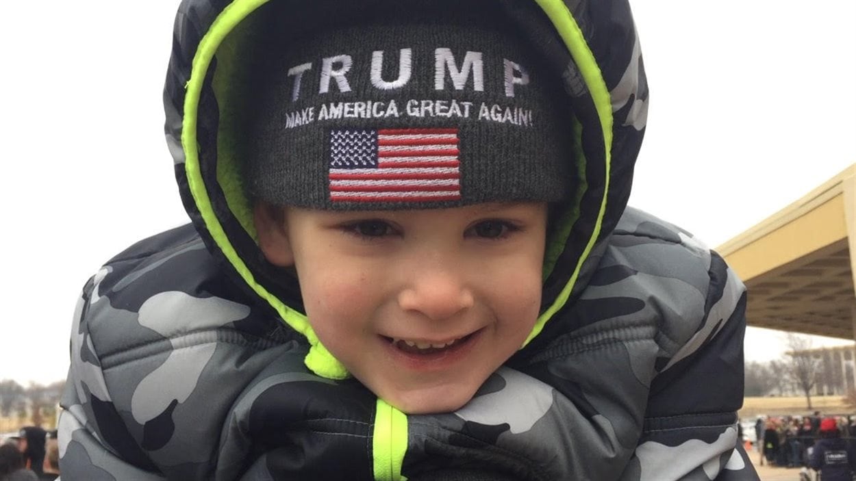 Un petit partisan de Donald Trump à Tulsa, en Oklahoma, le 20 janvier 2016.