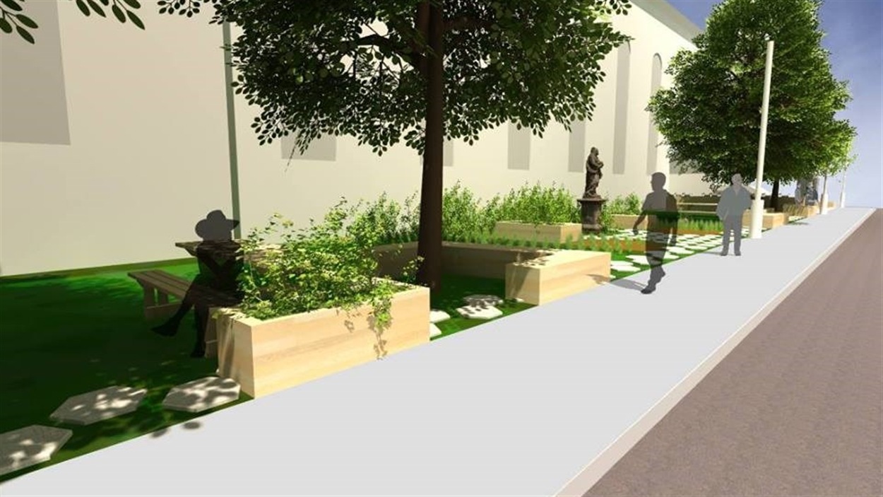 Vue latérale du projet dans Saint-Roch