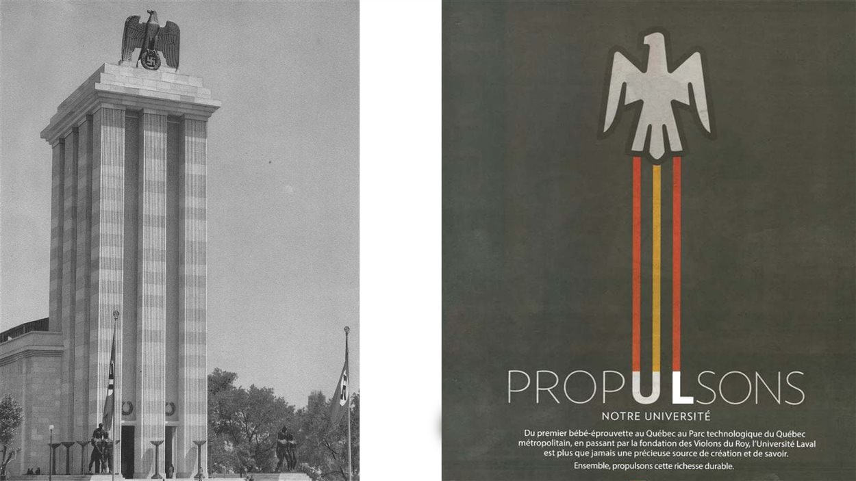 Le pavillon allemand de 1937 et la publicité de l'Université Laval
